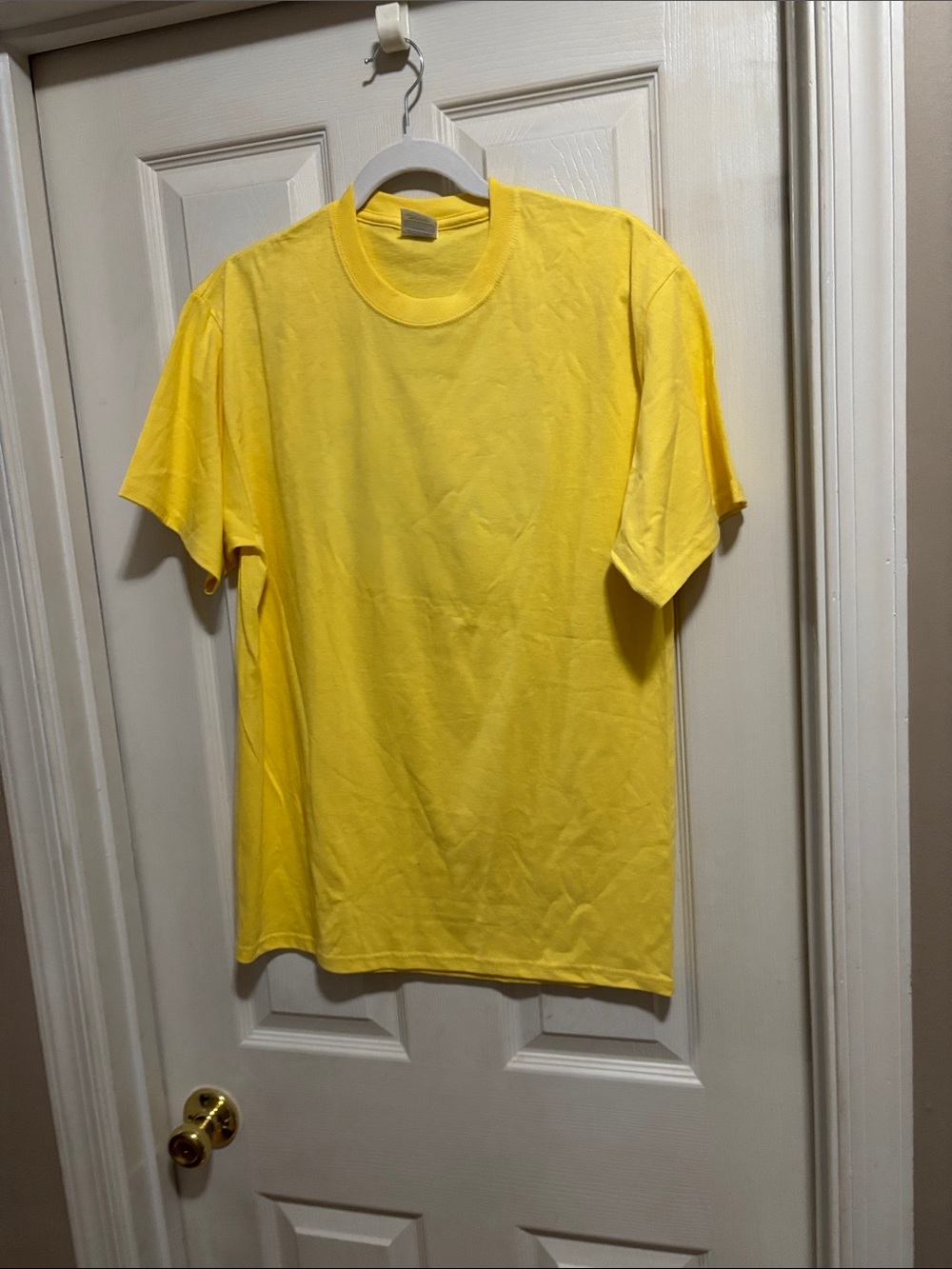 Yellow Classic Crew Neck Men’s T‑Shirt